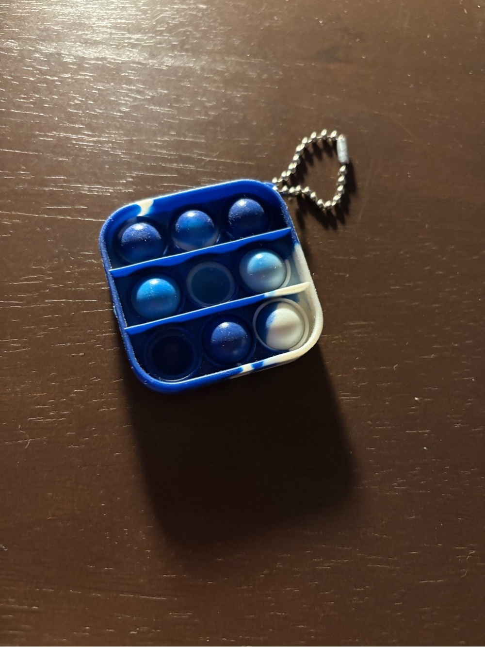 Blue Pop It Fidget Keychain Mini